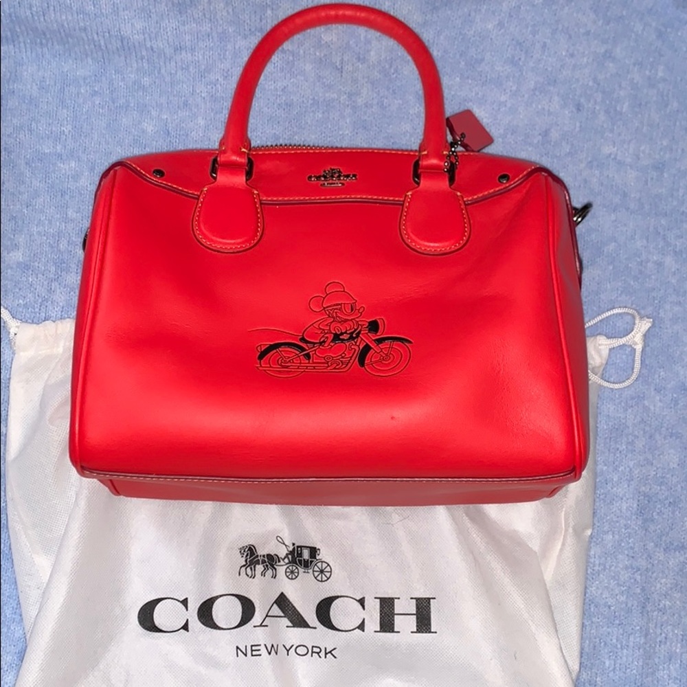 Never worn red Coach bag